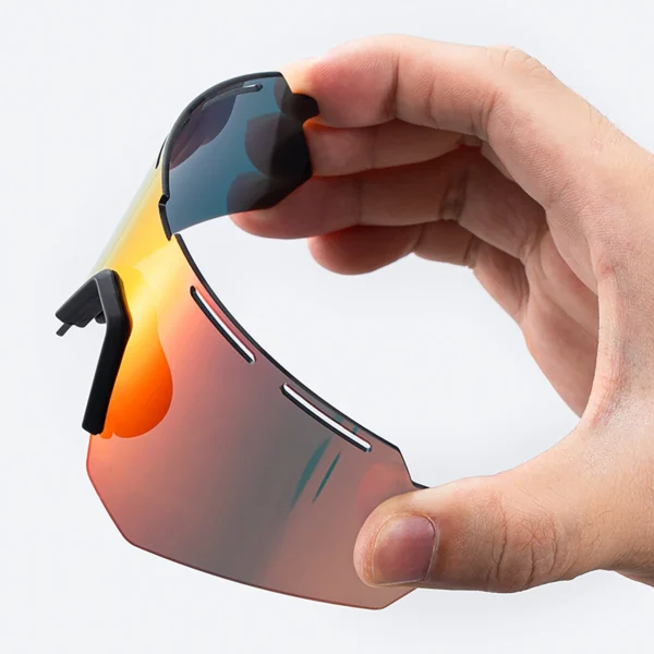 Rockbros Polarized Cycling Glasses with UV Protection and Corrective Insert - Purpleeng