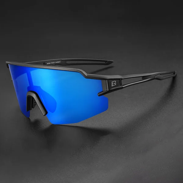 Rockbros Polarized Cycling Glasses with UV Protection and Corrective Insert Blue Lenses - Blackeng