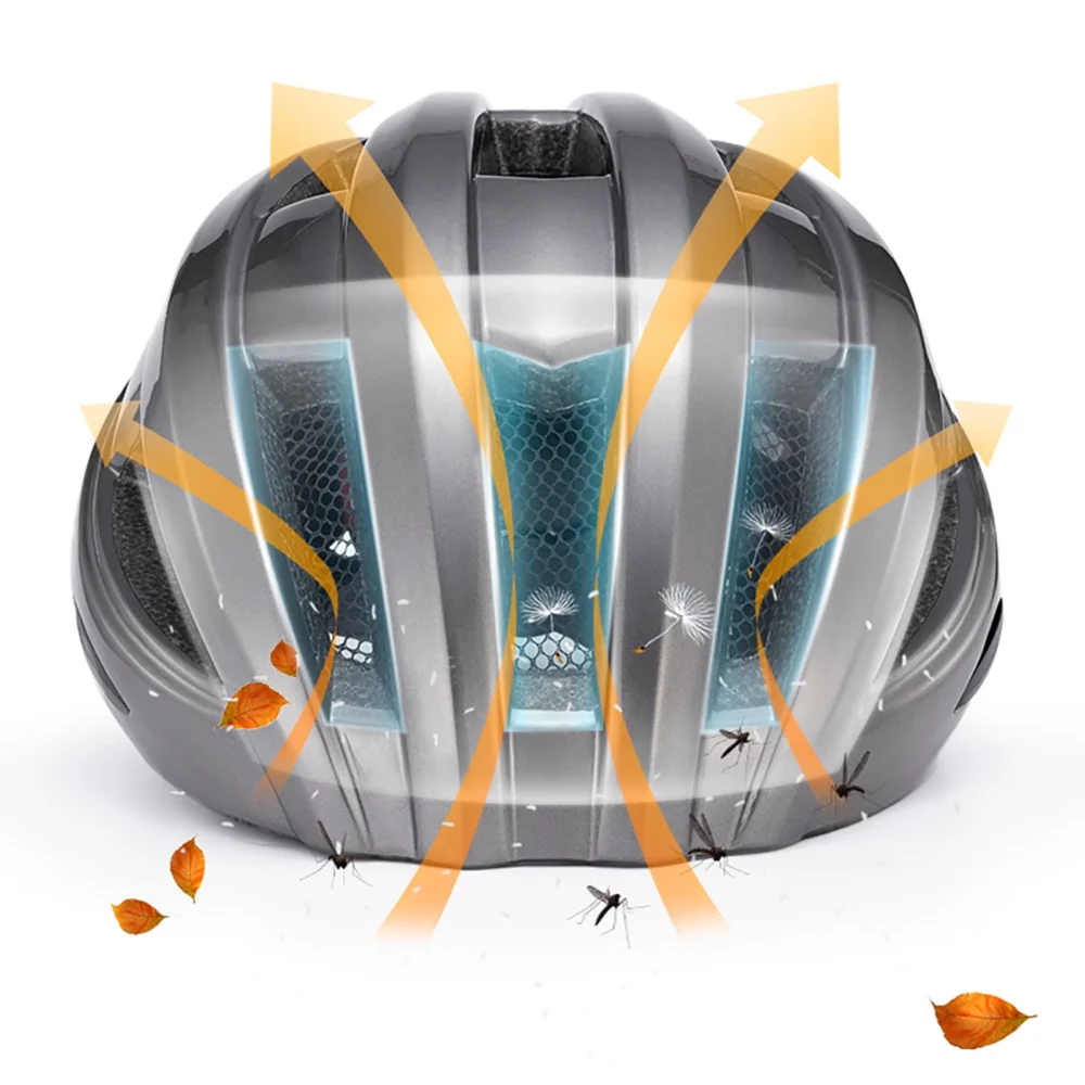 Rockbros Bike Helmet with Built-in Light - Pinkeng