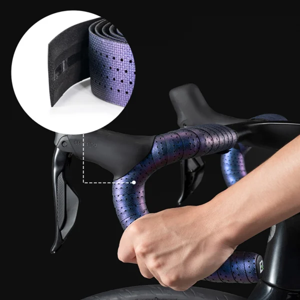 Rockbros Handlebar Tape Perforated Silicone - Blackeng