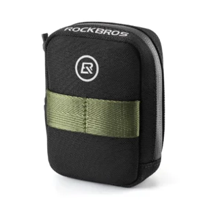 Rockbros Mini Saddle Bag with CO2 Cartridge Holder - Black/Greeneng