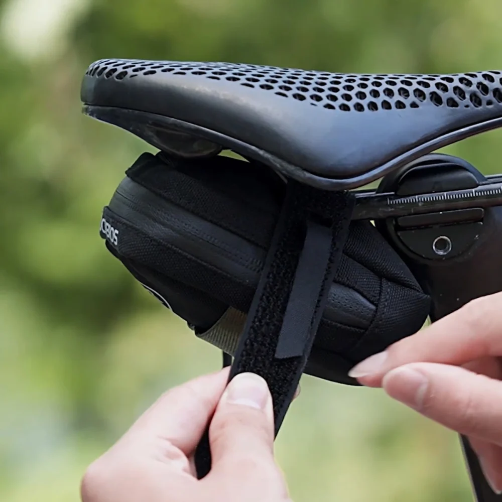 Rockbros Mini Saddle Bag with CO2 Cartridge Holder - Black/Greeneng