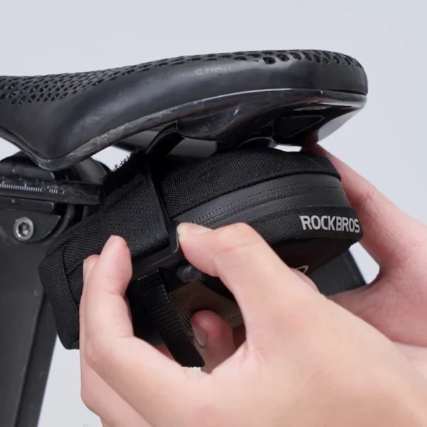 Rockbros Mini Saddle Bag with CO2 Cartridge Holder - Black/Greeneng