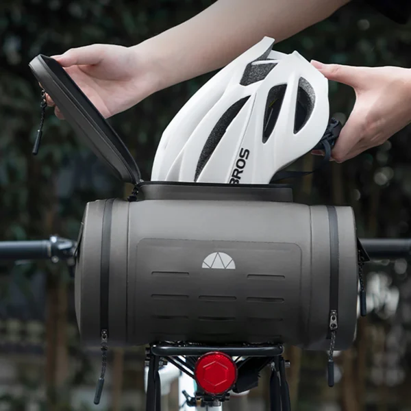 Rockbros waterproof bike pannier, for trunk, capacity 14l - grayeng
