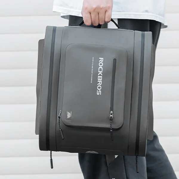Rockbros waterproof bike pannier, for trunk, capacity 14l - grayeng