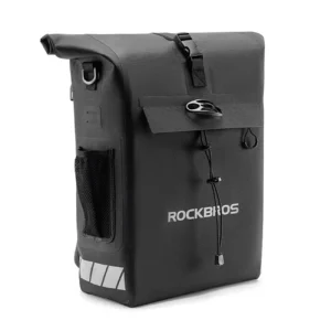Rockbros Bike Bag with Backpack Function, Waterproof, with Helmet Attachment 18l - Blackeng