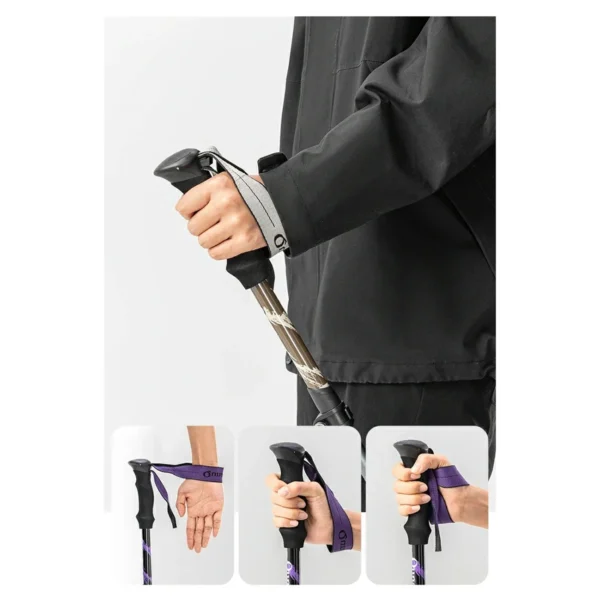 Qunature Nordic Walking Trekking Pole Aluminum 110 - 130 cm 1 pc. - Browneng