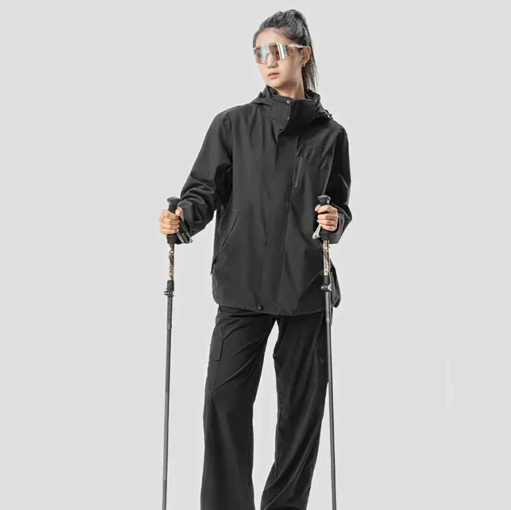 Qunature Nordic Walking Trekking Pole Aluminum 110 - 130 cm 1 pc. - Browneng
