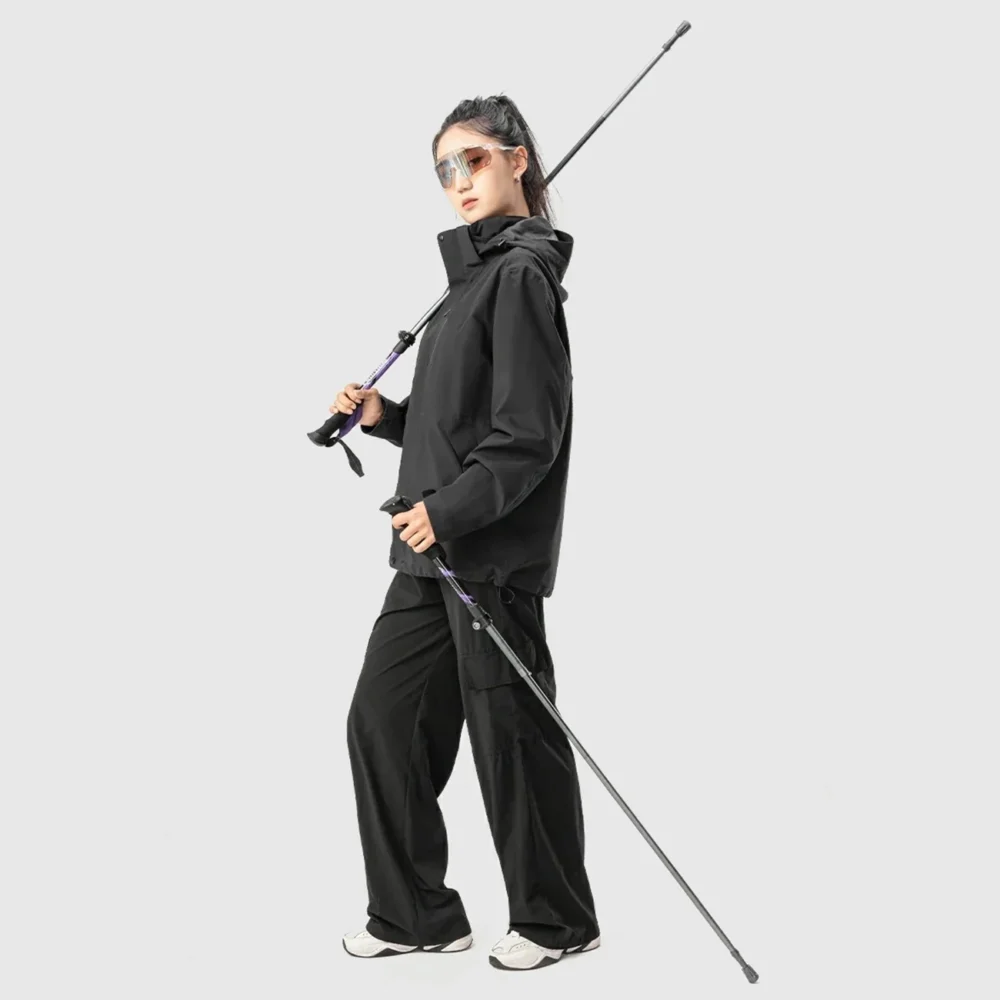 Qunature Nordic Walking Trekking Pole Aluminum 110 - 130 cm 1 pc. - Purpleeng