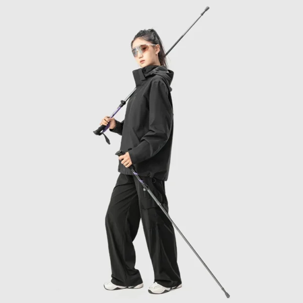 Qunature Nordic Walking Trekking Pole Aluminum 110 - 130 cm 1 pc. - Purpleeng