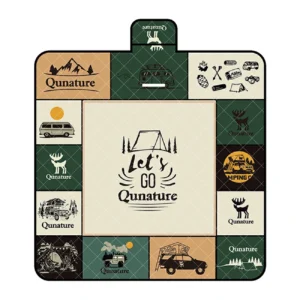 Qunature picnic mat waterproof tourist blanket 2 x 2 m - multicoloredeng