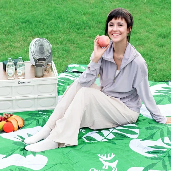 Qunature picnic mat waterproof camping blanket 2 x 2 m - greeneng