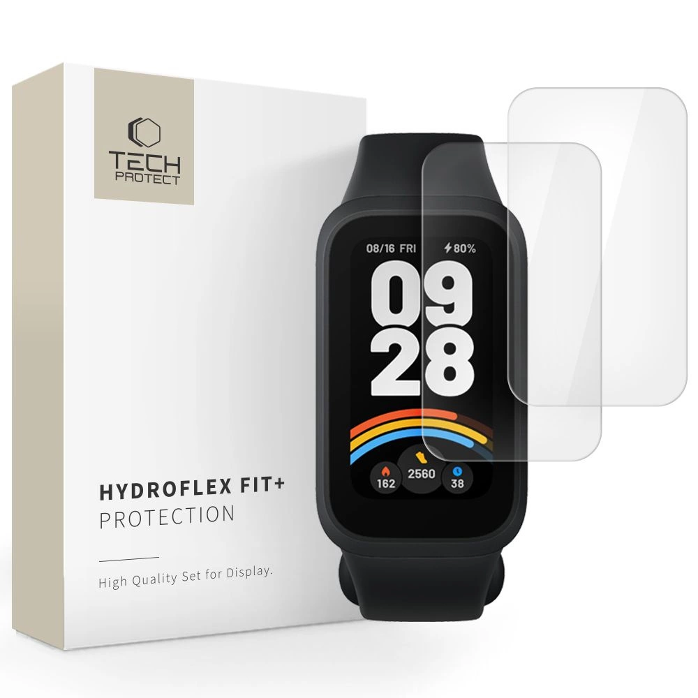 Tech-Protect Hydroflex Fit+ 2-Pack Hydrogel Film for Xiaomi Smart Band 9 Active - Transparenteng