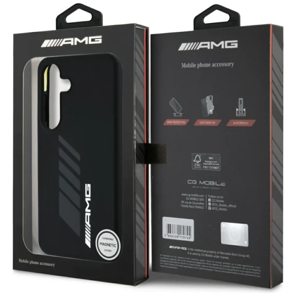 AMG Oversize Rhombs MagSafe Case for Samsung Galaxy S25 - Blackeng
