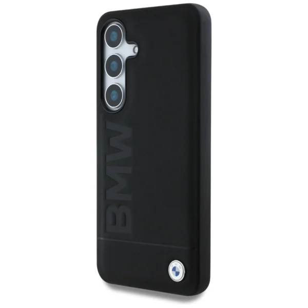 BMW Leather Big Wordmark Case for Samsung Galaxy S25 - Blackeng