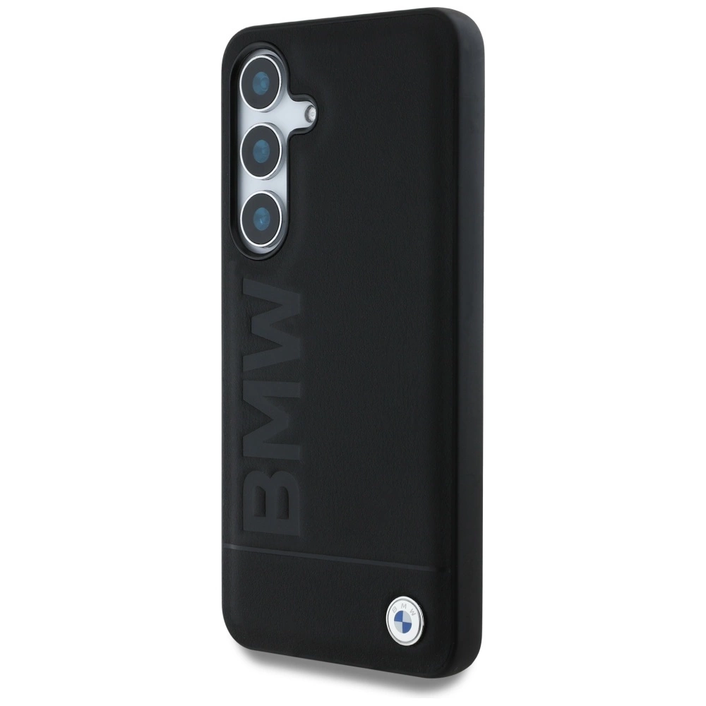 BMW Leather Big Wordmark Case for Samsung Galaxy S25 - Blackeng