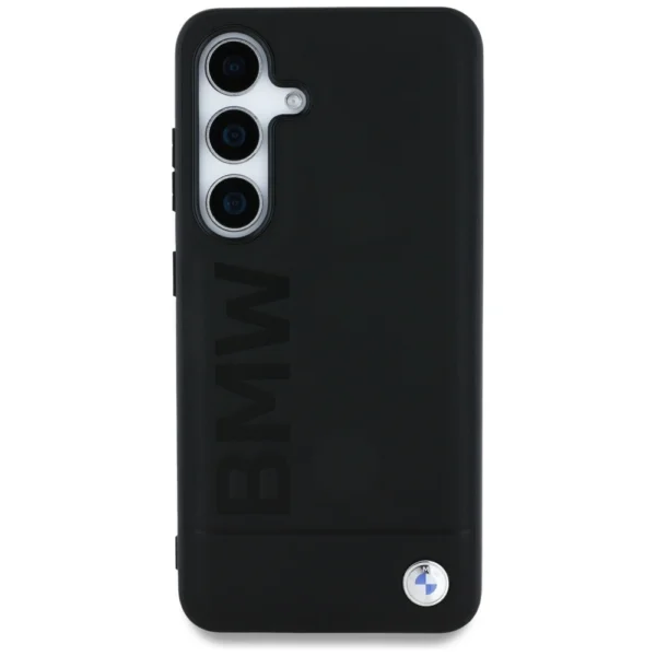BMW Leather Big Wordmark Case for Samsung Galaxy S25 - Blackeng