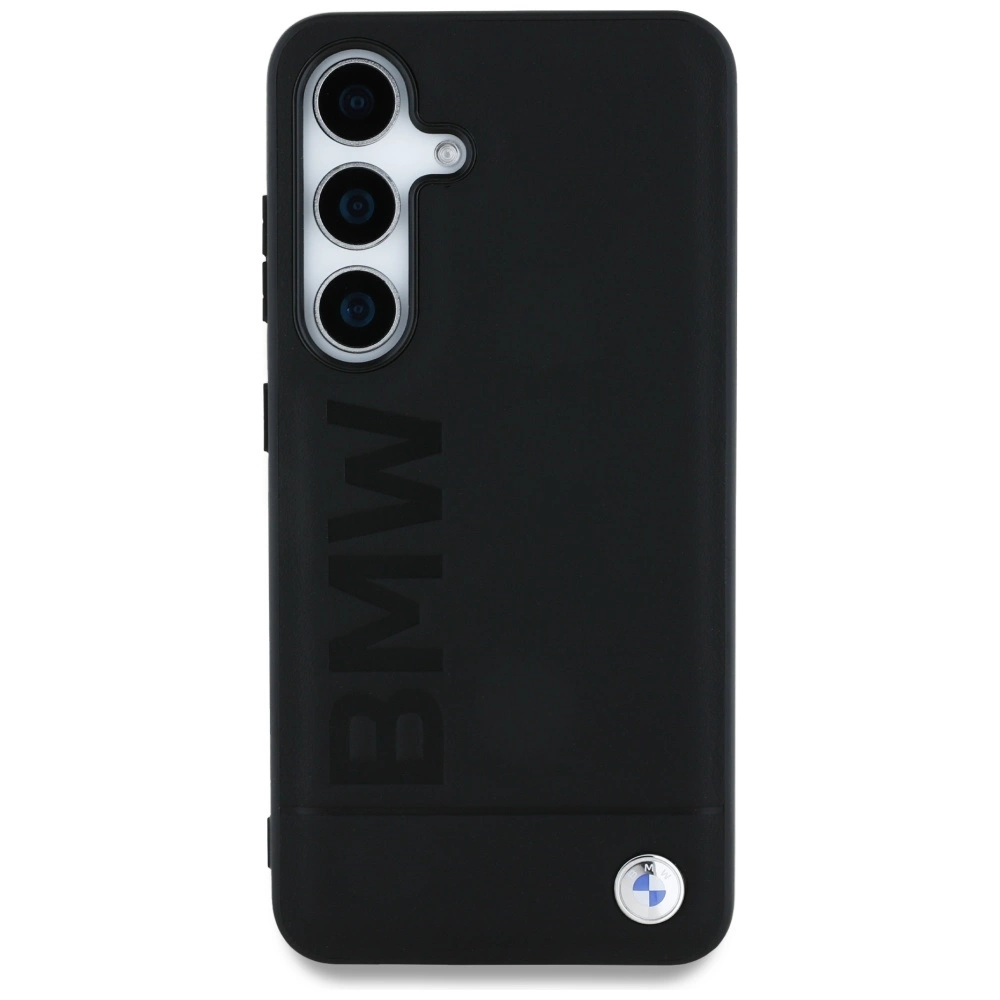 BMW Leather Big Wordmark Case for Samsung Galaxy S25 - Blackeng
