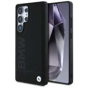 BMW Leather Big Wordmark Case for Samsung Galaxy S25 Ultra - Blackeng