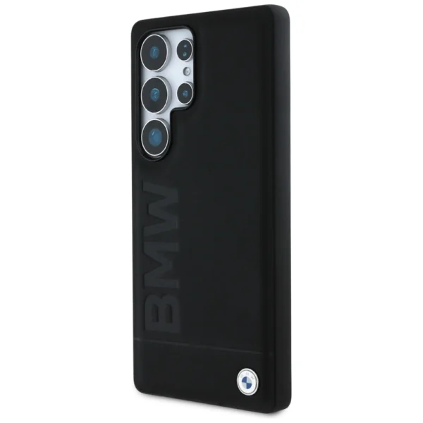 BMW Leather Big Wordmark Case for Samsung Galaxy S25 Ultra - Blackeng