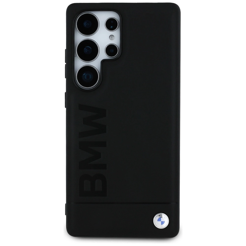 BMW Leather Big Wordmark Case for Samsung Galaxy S25 Ultra - Blackeng