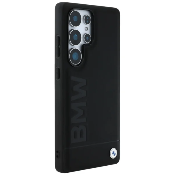 BMW Leather Big Wordmark Case for Samsung Galaxy S25 Ultra - Blackeng