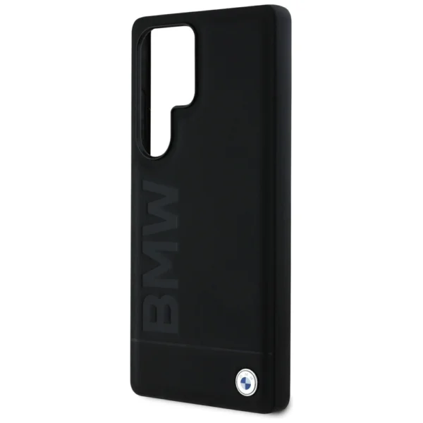 BMW Leather Big Wordmark Case for Samsung Galaxy S25 Ultra - Blackeng