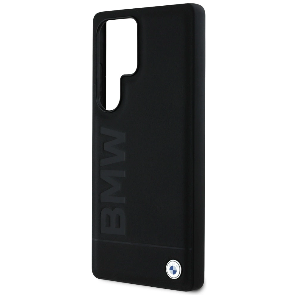 BMW Leather Big Wordmark Case for Samsung Galaxy S25 Ultra - Blackeng