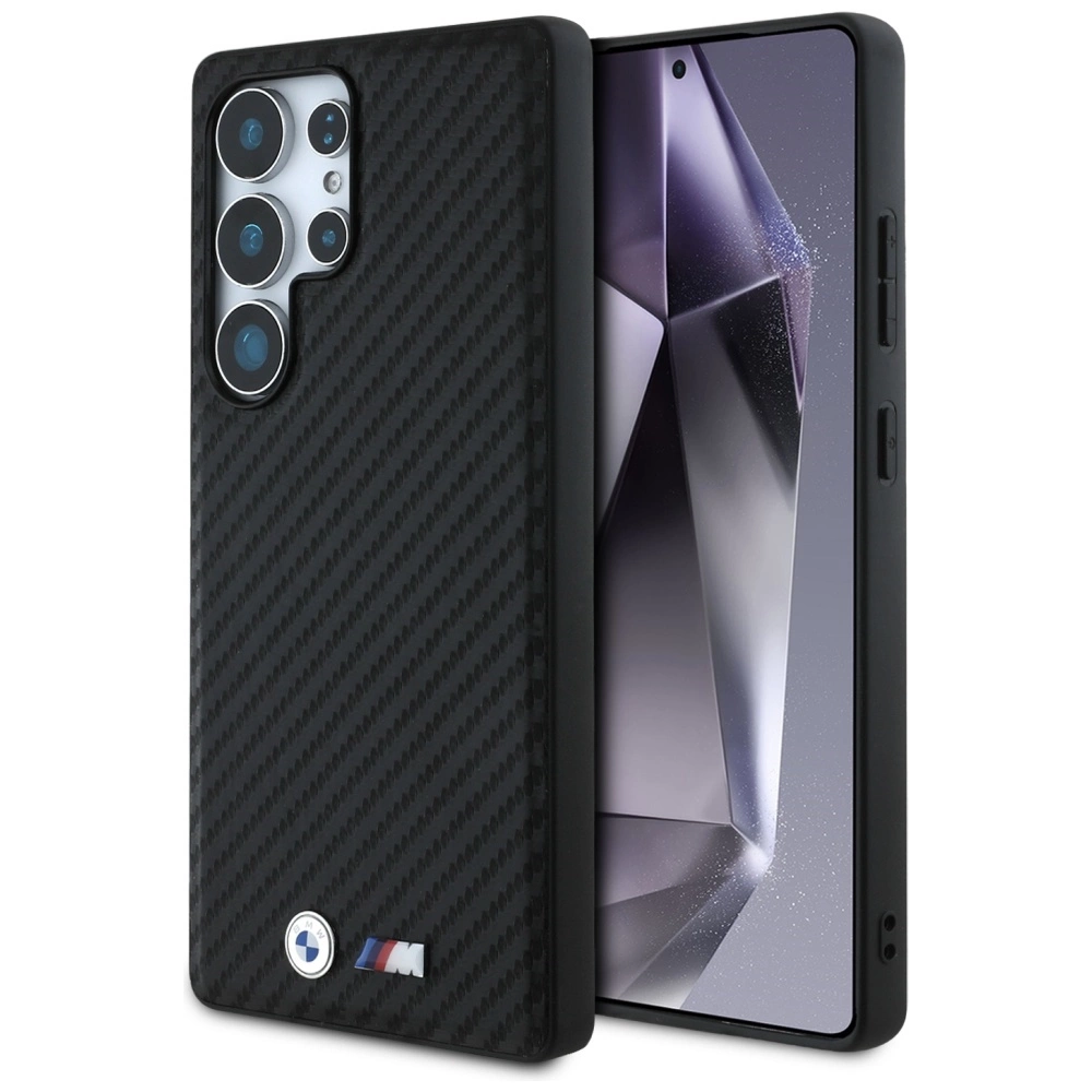 BMW Leather Carbon MagSafe Case for Samsung Galaxy S25 Ultra - Blackeng