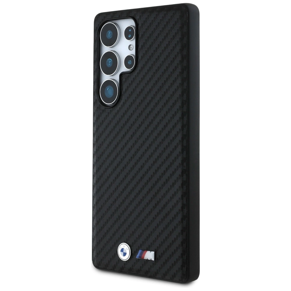 BMW Leather Carbon MagSafe Case for Samsung Galaxy S25 Ultra - Blackeng