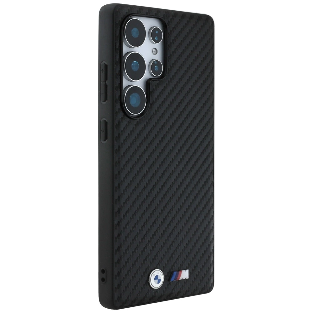 BMW Leather Carbon MagSafe Case for Samsung Galaxy S25 Ultra - Blackeng