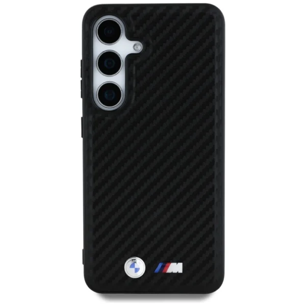 BMW Leather Carbon MagSafe Case for Samsung Galaxy S25+ - Blackeng