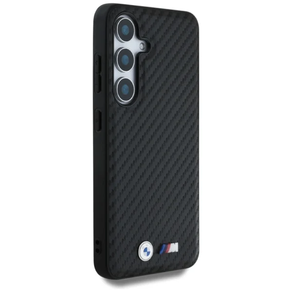 BMW Leather Carbon MagSafe Case for Samsung Galaxy S25+ - Blackeng