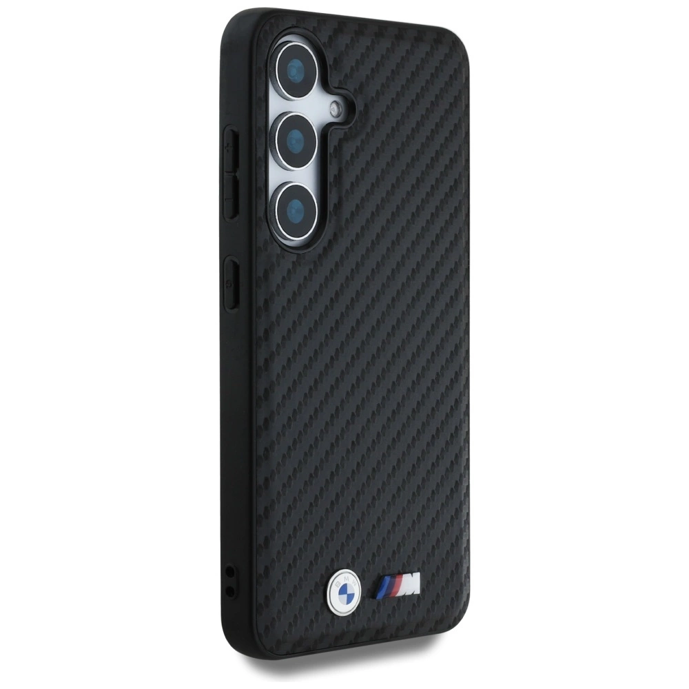 BMW Leather Carbon MagSafe Case for Samsung Galaxy S25+ - Blackeng