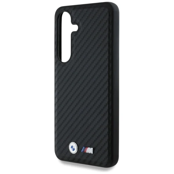 BMW Leather Carbon MagSafe Case for Samsung Galaxy S25+ - Blackeng