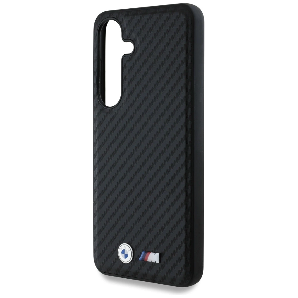 BMW Leather Carbon MagSafe Case for Samsung Galaxy S25+ - Blackeng