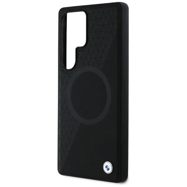 BMW Leather Half Textured MagSafe Case for Samsung Galaxy S25 Ultra - Blackeng