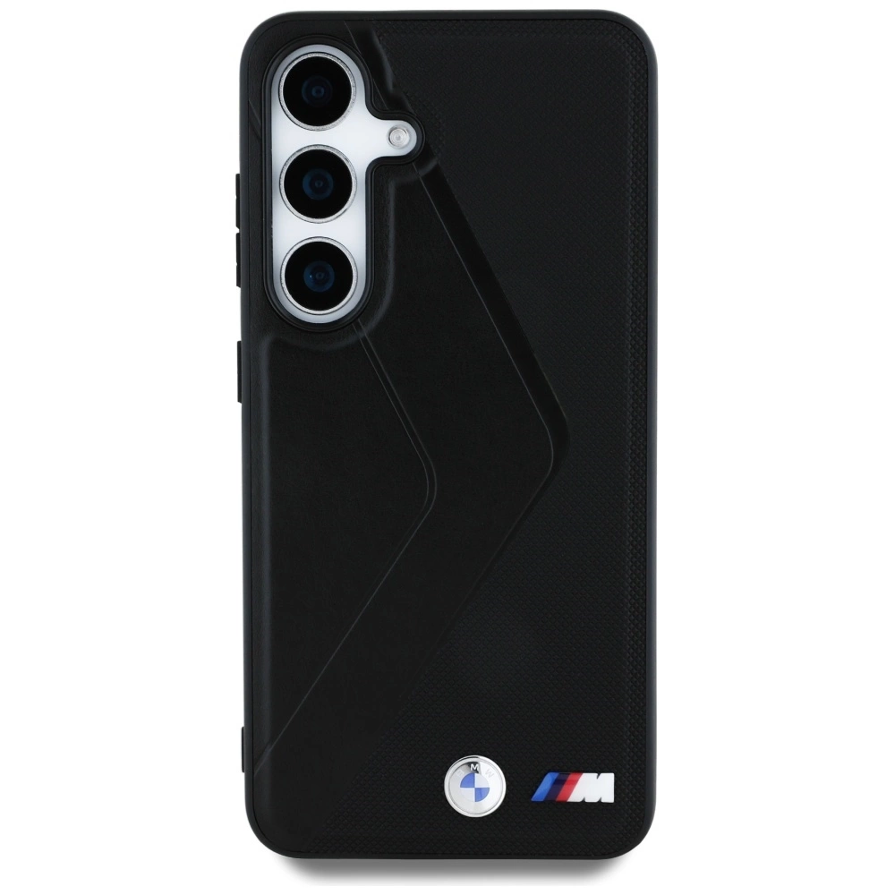 BMW Leather Oversized Stripes MagSafe case for Samsung Galaxy S25 - blackeng