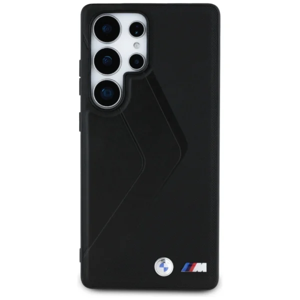 BMW Leather Oversized Stripes MagSafe case for Samsung Galaxy S25 Ultra - blackeng