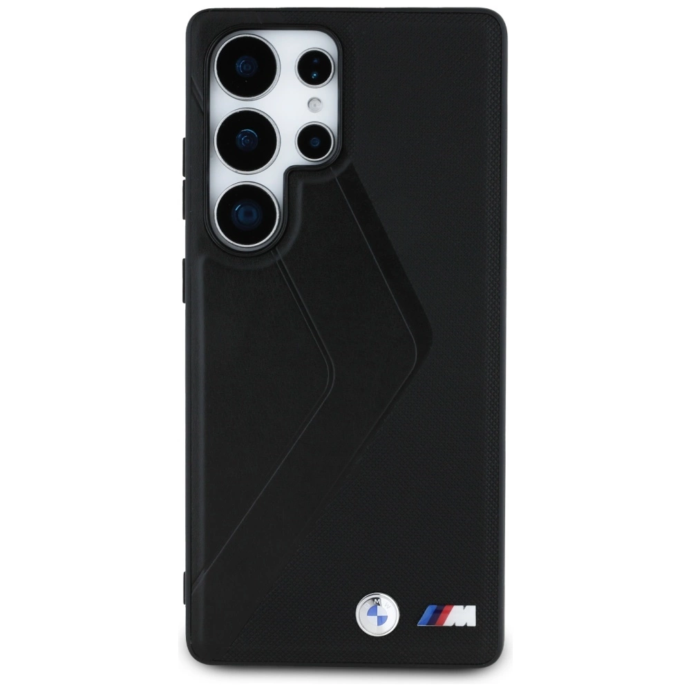 BMW Leather Oversized Stripes MagSafe case for Samsung Galaxy S25 Ultra - blackeng