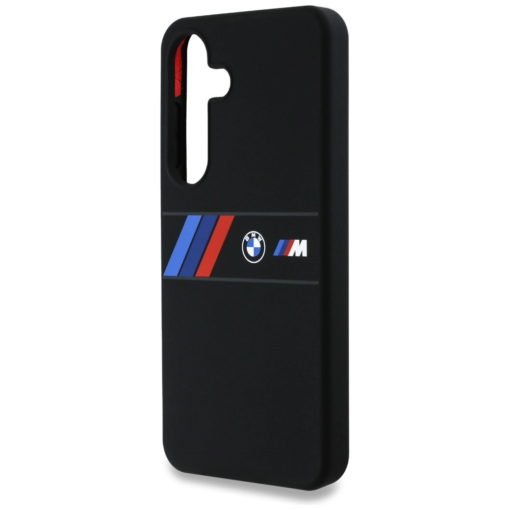 BMW Silicone Middle Tricolor Stripes MagSafe Case for Samsung Galaxy S25 - Blackeng
