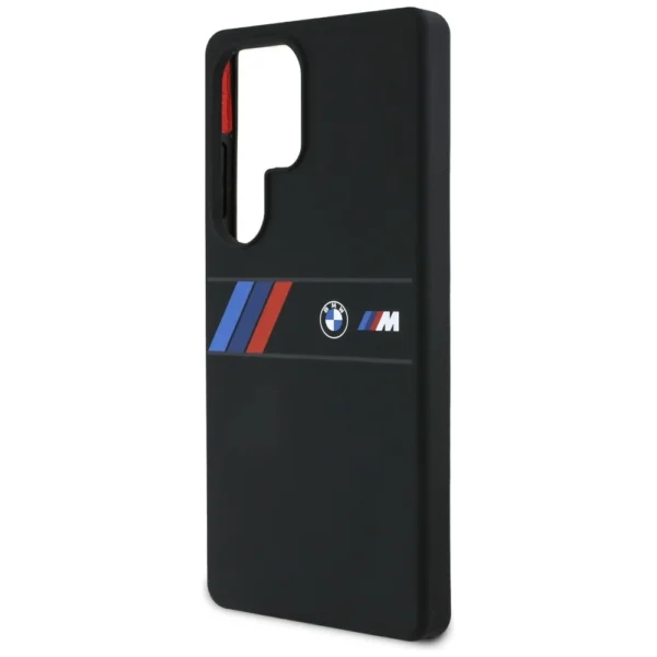 BMW Silicone Middle Tricolor Stripes MagSafe Case for Samsung Galaxy S25 Ultra - Blackeng