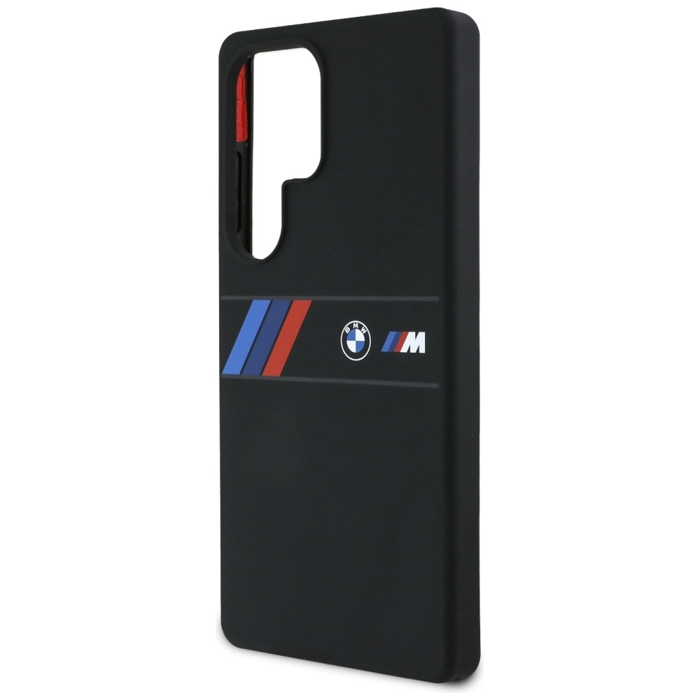 BMW Silicone Middle Tricolor Stripes MagSafe Case for Samsung Galaxy S25 Ultra - Blackeng