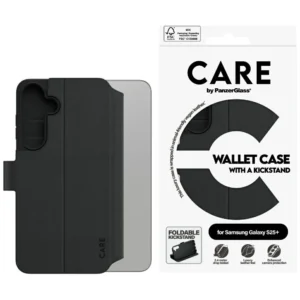 CARE by PanzerGlass Feature Wallet Kickstand Case for Samsung Galaxy S25+ - Blackeng