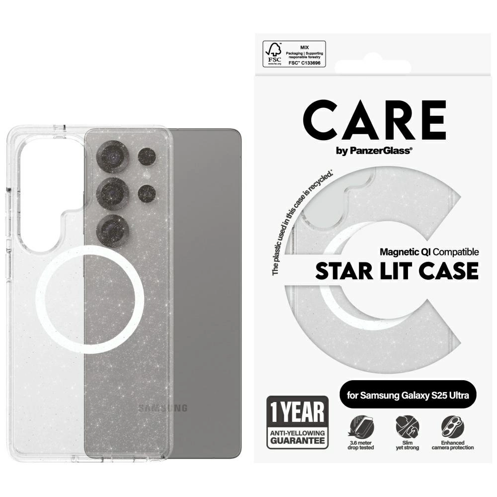 CARE by PanzerGlass Flagship Urban Combat StarLight White QI Case for Samsung Galaxy S25 Ultra - Transparenteng