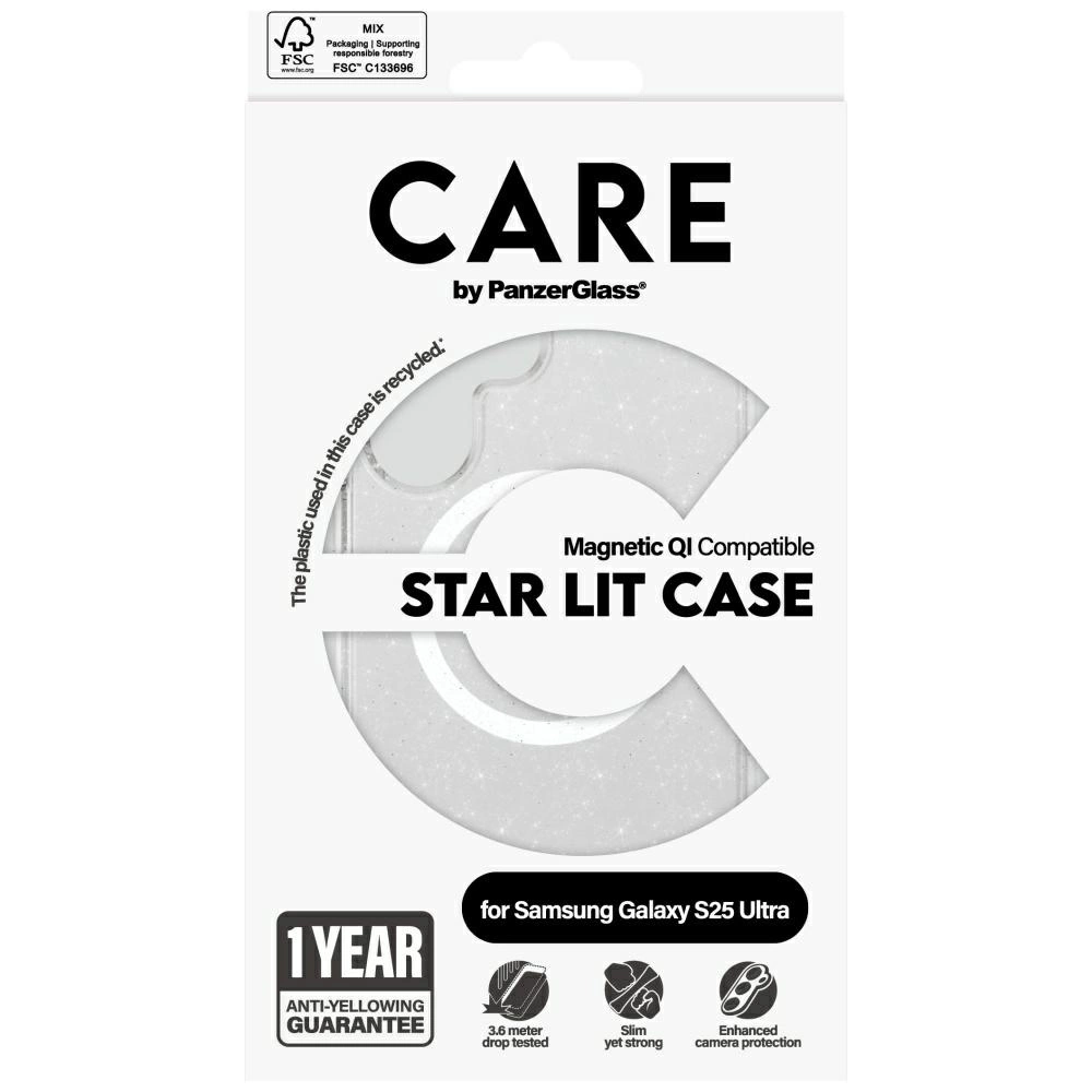CARE by PanzerGlass Flagship Urban Combat StarLight White QI Case for Samsung Galaxy S25 Ultra - Transparenteng