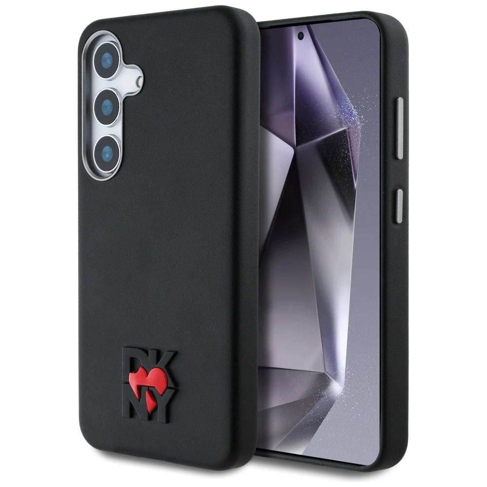 DKNY Leather Heart of NY Case for Samsung Galaxy S25 - Blackeng