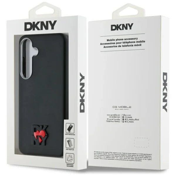 DKNY Leather Heart of NY Case for Samsung Galaxy S25 - Blackeng