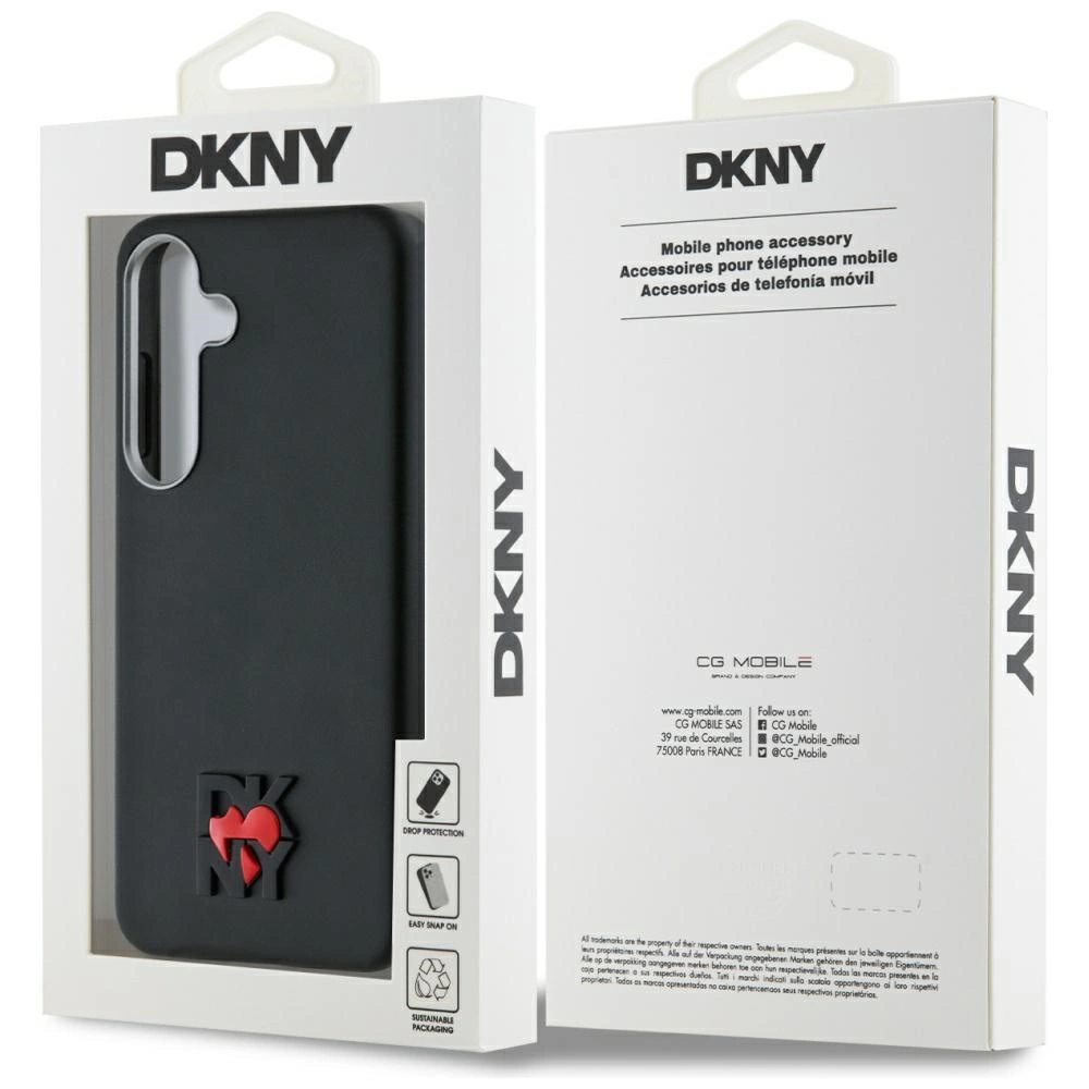 DKNY Leather Heart of NY Case for Samsung Galaxy S25 - Blackeng
