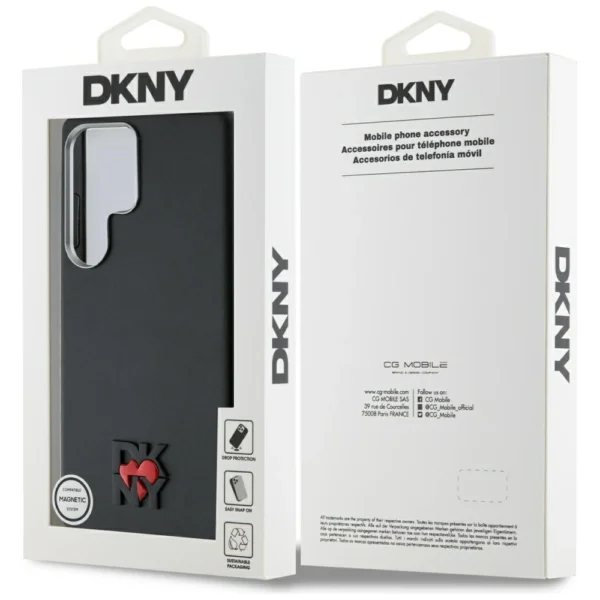 DKNY Leather Heart of NY Case for Samsung Galaxy S25 Ultra - Blackeng